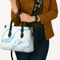 Aloha Hawaii Floral Tapa Leather Bag Patchwork Turquoise - Polynesian Pride