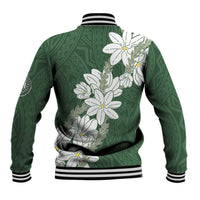 Ia Orana Tahiti Tiare Baseball Jacket Sage Green Lei LT7 - Polynesian Pride