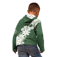 Ia Orana Tahiti Tiare Kid Hoodie Sage Green Lei - Polynesian Pride