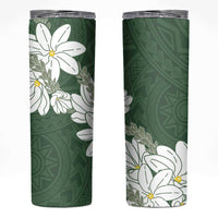 Ia Orana Tahiti Tiare Skinny Tumbler Sage Green Lei LT7 Sage Green - Polynesian Pride