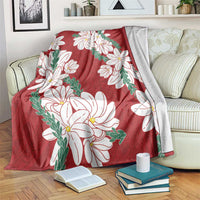 Ia Orana Tahiti Tiare Blanket Crimson Lei LT7 Red - Polynesian Pride