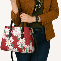 Ia Orana Tahiti Tiare Leather Bag Crimson Lei LT7 - Polynesian Pride