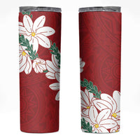 Ia Orana Tahiti Tiare Skinny Tumbler Crimson Lei LT7 Red - Polynesian Pride