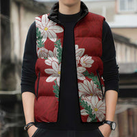 Ia Orana Tahiti Tiare Sleeveless Puffer Jacket Crimson Lei LT7 - Polynesian Pride