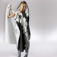 Ia Orana Tahiti Tiare Hooded Blanket Black Lei - Polynesian Pride