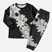 Ia Orana Tahiti Tiare Christmas Pajama Set Black Lei - Polynesian Pride