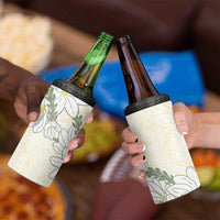 Ia Orana Tahiti Tiare 4 in 1 Can Cooler Tumbler Lemon Yellow Lei LT7 - Polynesian Pride