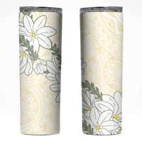 Ia Orana Tahiti Tiare Skinny Tumbler Lemon Yellow Lei LT7 Lemon - Polynesian Pride