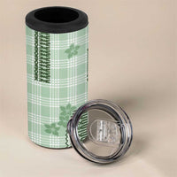 Hawaiian Quilt Tapa On Pastel Mint Palaka Motifs 4 in 1 Can Cooler Tumbler LT7 - Polynesian Pride