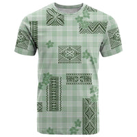 Hawaiian Quilt Tapa On Pastel Mint Palaka Motifs T Shirt