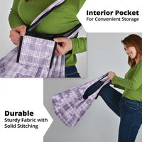 Hawaiian Quilt Tapa On Lilac Palaka Motifs Grocery Bag