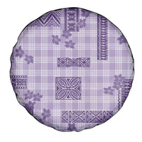 Hawaiian Quilt Tapa On Lilac Palaka Motifs Spare Tire Cover