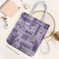 Hawaiian Quilt Tapa On Lilac Palaka Motifs Tote Bag