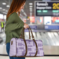 Hawaiian Quilt Tapa On Lilac Palaka Motifs Travel Bag