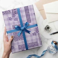 Hawaiian Quilt Tapa On Lilac Palaka Motifs Wrapping Paper
