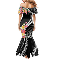 AAPI Heritage Month Family Matching Mermaid Dress and Hawaiian Shirt Kanaka Hawaii Plumeria LT7 - Polynesian Pride