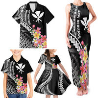 AAPI Heritage Month Family Matching Tank Maxi Dress and Hawaiian Shirt Kanaka Hawaii Plumeria LT7 - Polynesian Pride
