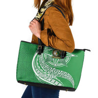 Tonga Liahona High School Personalized Leather Tote Bag Ngatu Tokelaufeletoa Motifs