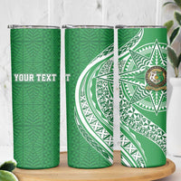 Tonga Liahona High School Personalized Skinny Tumbler Ngatu Tokelaufeletoa Motifs LT7 - Polynesian Pride