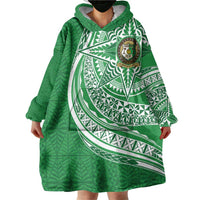 Tonga Liahona High School Personalized Wearable Blanket Hoodie Ngatu Tokelaufeletoa Motifs LT7 - Polynesian Pride