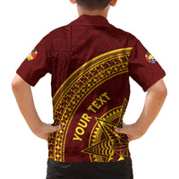 Tonga High School Family Matching Tank Maxi Dress and Hawaiian Shirt THS Anniversary Ngatu Motif LT7 - Polynesian Pride