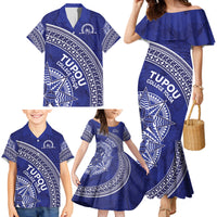 Tupou College Toloa Family Matching Mermaid Dress and Hawaiian Shirt Ngatu Tapa Mix Style LT7 - Polynesian Pride