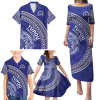 Tupou College Toloa Family Matching Puletasi and Hawaiian Shirt Ngatu Tapa Mix Style LT7 - Polynesian Pride