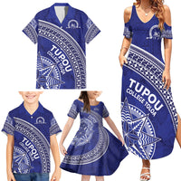 Tupou College Toloa Family Matching Summer Maxi Dress and Hawaiian Shirt Ngatu Tapa Mix Style LT7 - Polynesian Pride