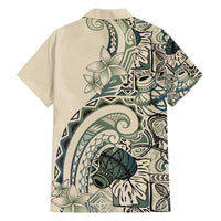 Aloha Hawaii Tapa Family Matching Short Sleeve Bodycon Dress and Hawaiian Shirt Summer Green Hawaiian Ipu LT7 - Polynesian Pride