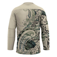 Aloha Hawaii Tapa Hockey Jersey Summer Green Hawaiian Ipu - Polynesian Pride