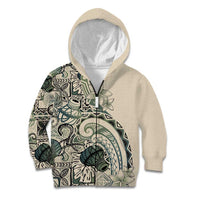 Aloha Hawaii Tapa Kid Hoodie Summer Green Hawaiian Ipu - Polynesian Pride