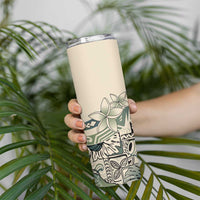 Aloha Hawaii Tapa Skinny Tumbler Summer Green Hawaiian Ipu LT7 - Polynesian Pride