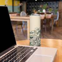 Aloha Hawaii Tapa Skinny Tumbler Summer Green Hawaiian Ipu LT7 - Polynesian Pride