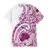Aloha Hawaii Tapa Family Matching Mermaid Dress and Hawaiian Shirt Vibrant Fuchsia Hawaiian Ipu LT7 - Polynesian Pride