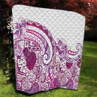 Aloha Hawaii Tapa Quilt Vibrant Fuchsia Hawaiian Ipu - Polynesian Pride