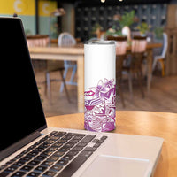 Aloha Hawaii Tapa Skinny Tumbler Vibrant Fuchsia Hawaiian Ipu LT7 - Polynesian Pride