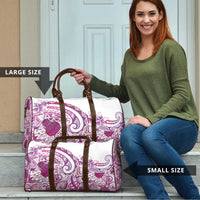 Aloha Hawaii Tapa Travel Bag Vibrant Fuchsia Hawaiian Ipu - Polynesian Pride