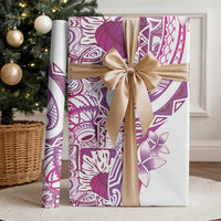 Aloha Hawaii Tapa Wrapping Paper Vibrant Fuchsia Hawaiian Ipu