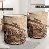 Samoa Mamanu Siapo Mocha Laundry Basket Tatau Malie LT7 - Polynesian Pride