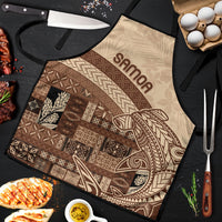 Samoa Mamanu Siapo Mocha Apron Tatau Malie LT7 Beige - Polynesian Pride