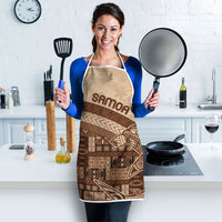 Samoa Mamanu Siapo Mocha Apron Tatau Malie LT7 - Polynesian Pride