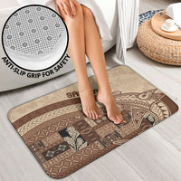 Samoa Mamanu Siapo Mocha Bathroom Set Tatau Malie LT7 - Polynesian Pride