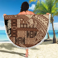Samoa Mamanu Siapo Mocha Beach Blanket Tatau Malie LT7 - Polynesian Pride