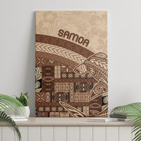Samoa Mamanu Siapo Mocha Canvas Wall Art Tatau Malie LT7 - Polynesian Pride