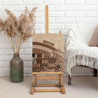 Samoa Mamanu Siapo Mocha Canvas Wall Art Tatau Malie LT7 - Polynesian Pride