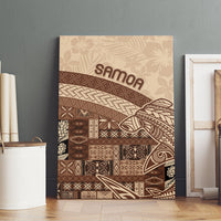 Samoa Mamanu Siapo Mocha Canvas Wall Art Tatau Malie LT7 - Polynesian Pride