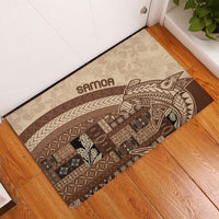 Samoa Mamanu Siapo Mocha Rubber Doormat Tatau Malie LT7 - Polynesian Pride