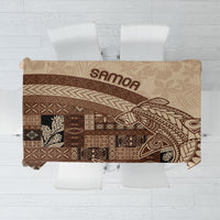 Samoa Mamanu Siapo Mocha Tablecloth Tatau Malie LT7 Beige - Polynesian Pride