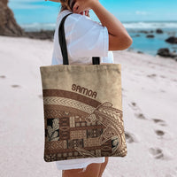 Samoa Mamanu Siapo Mocha Tote Bag Tatau Malie LT7 - Polynesian Pride