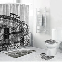 Samoa Mamanu Siapo Classic Black Bathroom Set Tatau Malie LT7 Bathroom Set (4 pcs) Black - Polynesian Pride